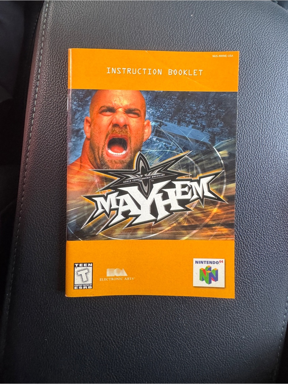Instruction booklet for 'WCW Mayhem' Nintendo 64 video game